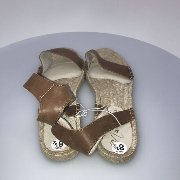 Matisse Espadrille Sandals Brown Strap Over Foot Straps Back Ankle Size 8.5 - Picture 3 of 8